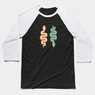 Pink and green snakes Baseball T-Shirt